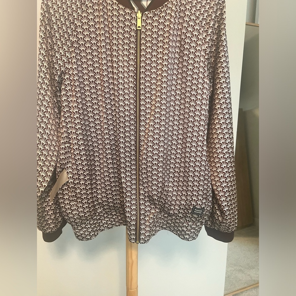 Scotch Soda Burgundy Floral Patterned Reversible Women's Bomber Jacket NWOT XL - Picture 9 of 14